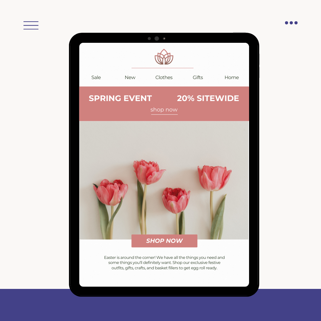 spring email marketing template